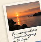 Polaroid: Ein unvergesslicher Sonnenuntergang in Portugal