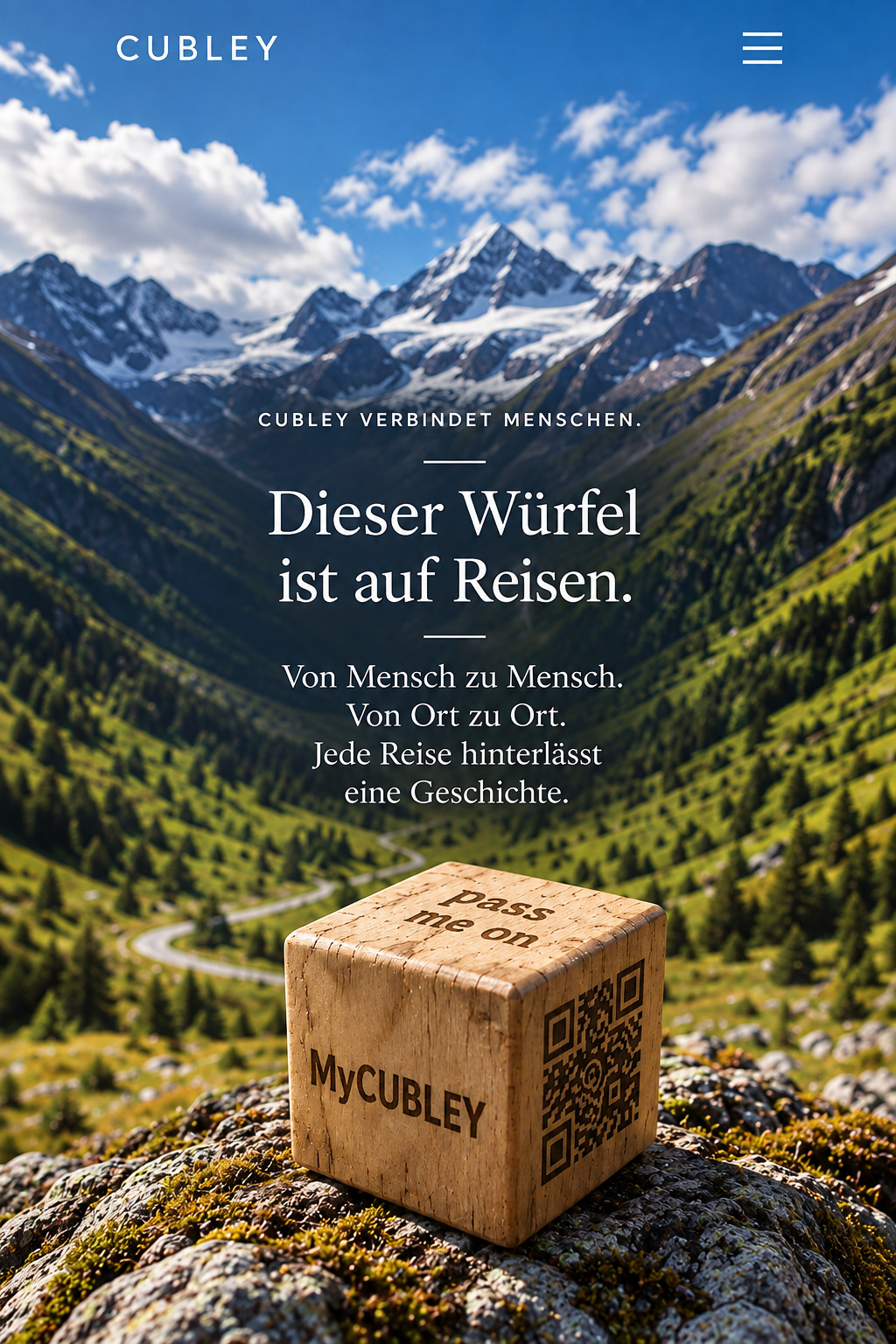 Berglandschaft der ursprünglichen CUBLEY-Website